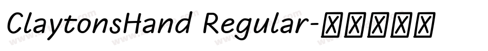 ClaytonsHand Regular字体转换